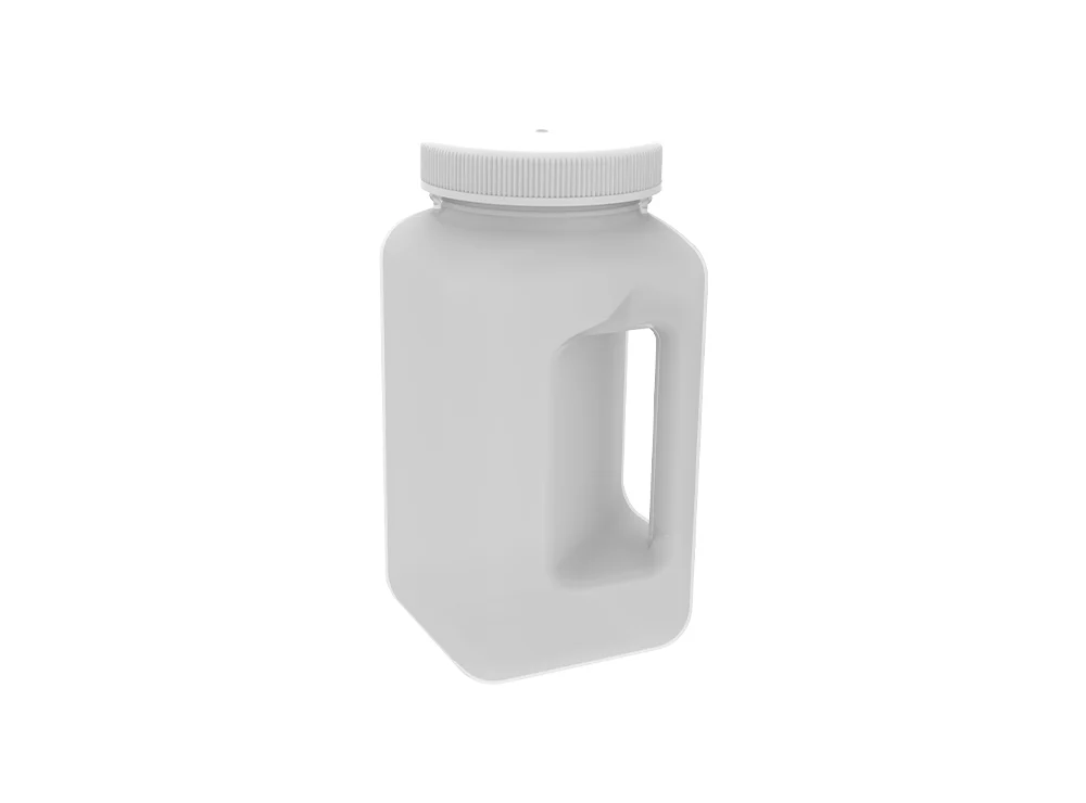 ahn® myBottle Reagent Bottle w/ Cap, 2 l, Square Bottom, PP, with handle