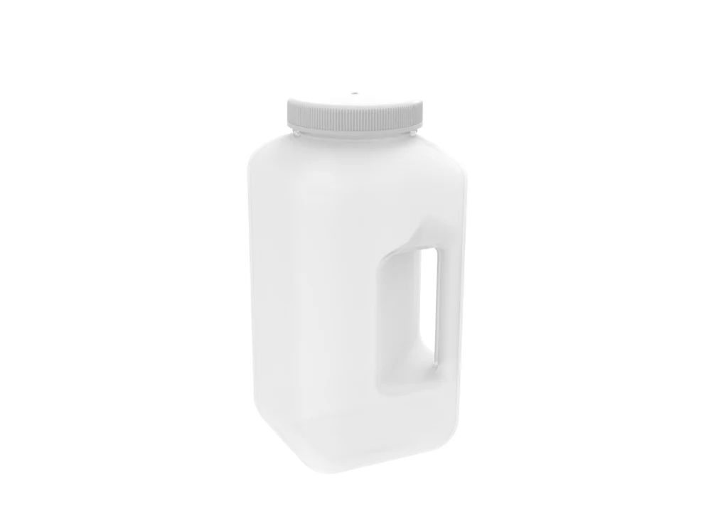 ahn® myBottle Reagent Bottle w/ Cap, 4 l, Square Bottom, PP, with handle