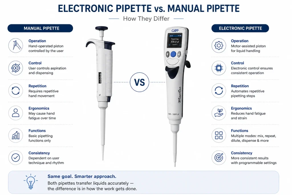 Electronic Pipette vs. Mechanical Pipette What's the Difference